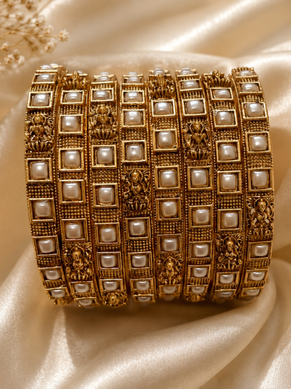 Pearl Square Temple Bangles