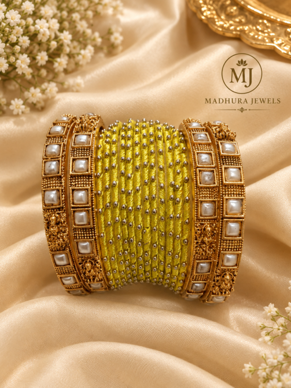 Yellow Silk Thread Bangle