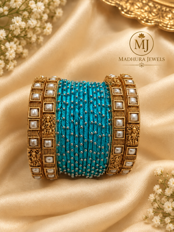 Turquoise Silk Thread Bangle