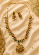 Simple Temple Bridal Necklace Set